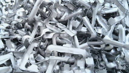 Industrial scrap metal pieces for recycling process, sustainable resource management and...