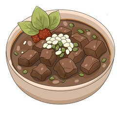 chocolate cake isolated on white