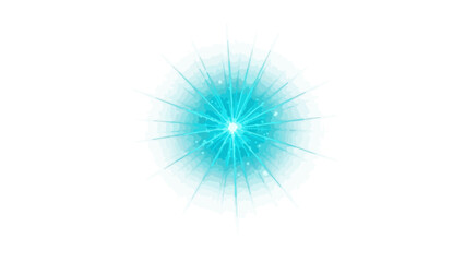 Fototapeta premium Abstract blue light burst with glowing star effect.