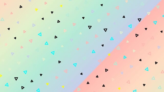 Creating a soft gradient background with scattered tiny triangles in a pastel color palette
