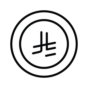 Easy to edit line icon showing saudi riyal design