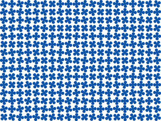 Royal Blue Floral Pattern Vector Illustration for Wallpaper, Fabric, Textile, Wrapping Paper and Surface Design Isolated on White Background.