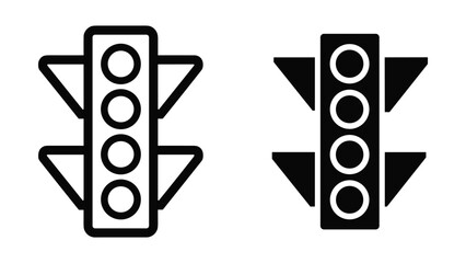 Traffic light icon set © vidbazar
