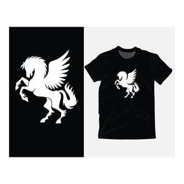 Modern vector logo gaphic print on mockup black T-shirt