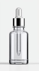 Fototapeta premium Clear Dropper Bottle with Silver Cap