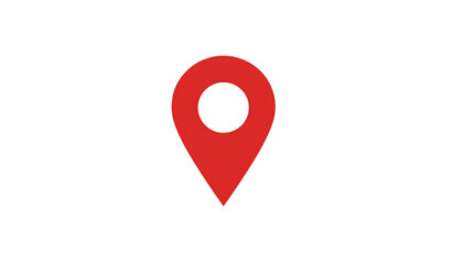 Red Location Pin Drop Flat 2D Vector Icon © MdShakib