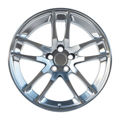 Obraz premium Wheel Rim Isolated on White Background - Alloy Wheel Rim for Stylish Car Design