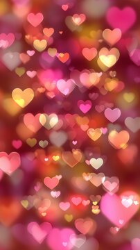 heart-shaped bokey lights background
