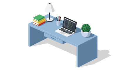 Fototapeta premium Modern Office Desk with Laptop and Accessories 1.