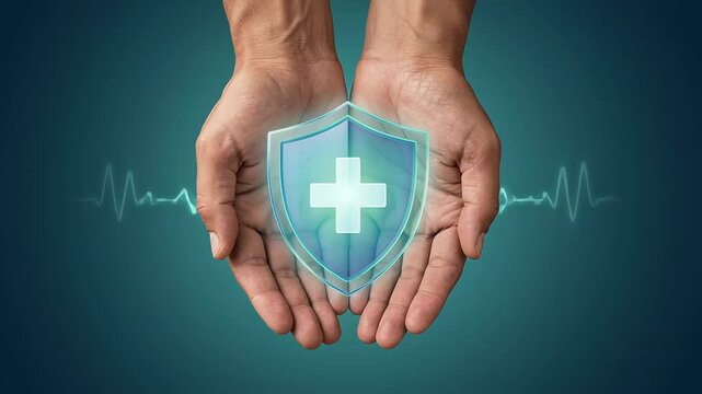 Digital health insurance policy, family life financial protection with online service for risk management, well being, and secure medical care support, saving, assurance, guarantee business, accident