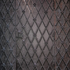 ARCHITECTURAL ELEMENTS - Steel doors with wrought iron decorations in the Gothic style