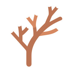 Fototapeta premium Minimalist bare tree silhouette graphic on White Background design