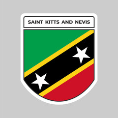 Naklejka premium National flag of Saint Kitts and Nevis illustration design