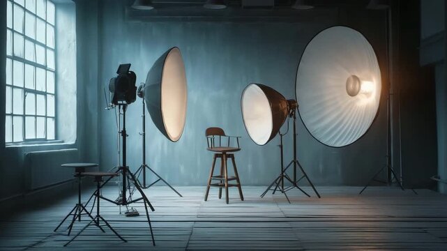 Lighting equipment and a professional photographic studio setup