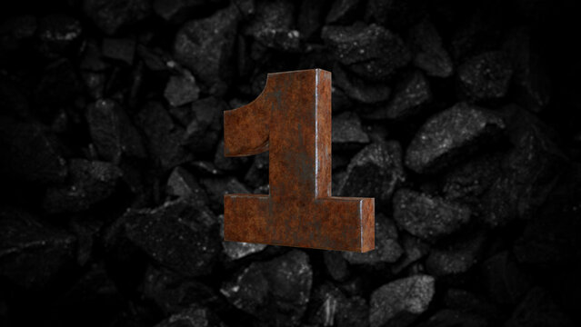 Rusty Metal Font Number 1