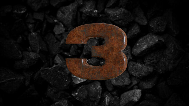 Rusty Metal Font Number 3