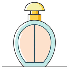 Obraz premium Elegant Fragrance Bottle Vector Illustration Design Element Beauty and Style
