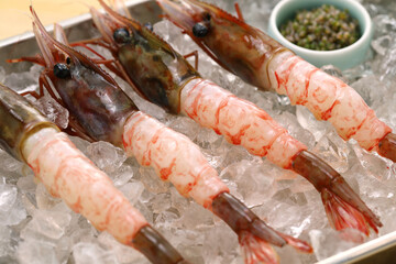 Budou Ebi, Grape colored Japanese rare expensive shrimp, Sushi or Sashimi ingredient