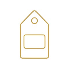 Minimal shopping tag icon representing price and retail concept. Clean vector design suitable for...