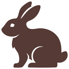 Obraz premium Brown Rabbit Sitting, Isolated Vector Illustration for Decoration and Print