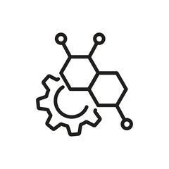 Obraz premium Technical Skills Line Icon – System and Process Development