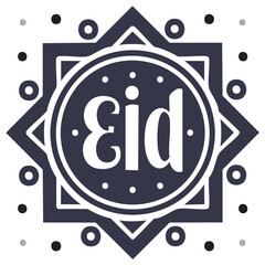 Fototapeta premium Islamic Geometric Pattern with Arabic Calligraphy for Eid Celebration