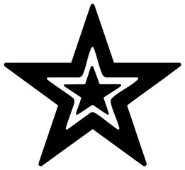 Fototapeta premium Concentric Star Icon Graphic Symbol