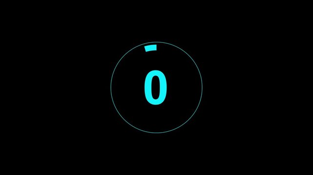 Circle countdown timer 5 seconds animation from 5 to 0 seconds, 5 Seconds countdown timer, Countdown timer, countdown or special offers on promotional materials. Motion graphics of count concept
