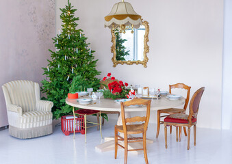 christmas vintage decor in a studio