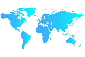 Obraz premium blue world map, World Map Vector on Transparent Background