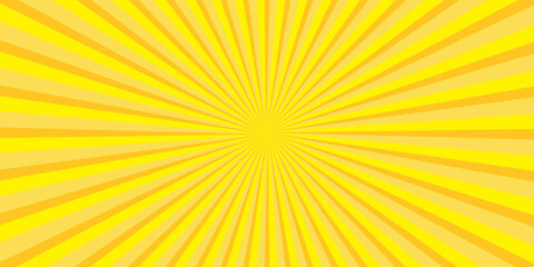 Obraz premium Yellow sunburst background pattern with radiant lines. Perfect for attention-grabbing designs posters promotional materials abstract art