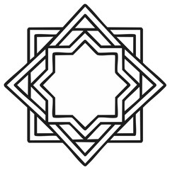Obraz premium Geometric star pattern decorative illustration element design