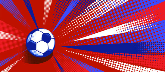 Obraz premium Abstract Soccer Ball Motion Background with Dynamic Geometric Shapes