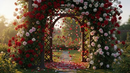 Enchanted rose archway