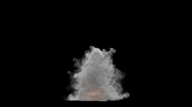 Explosion With Light Gray Smoke
A powerful explosion against a transparent background. Alpha channel.