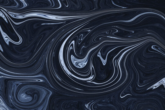 Dark Abstract Fluid Background with Swirling Lines