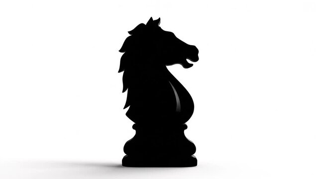 Chess Knight Silhouette Strategy Symbol Animation