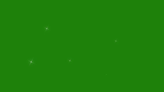 Retro blinking twinkle stars pop-up animation with shiny glow effect, sparkling star twinkle glitter white doodle animation on transparent background, twinkling stars with glitter sparkle, 4K video