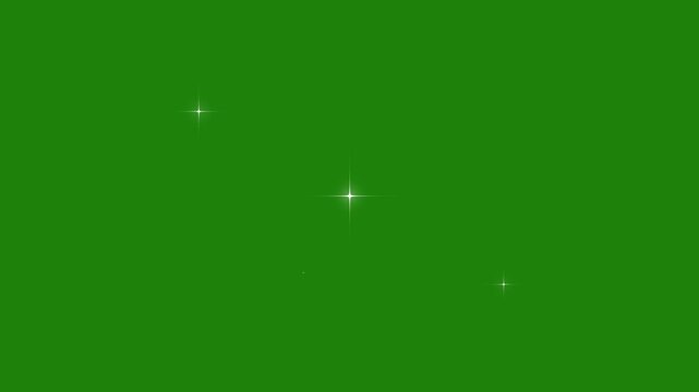 twinkle star glitter animation for holiday overlay, twinkling stars shine animation with soft glow and sparkle effect, sparkling white stars blink animation with doodle vector style 4k