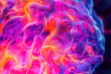 Obraz premium Colorful abstract pattern showcasing vibrant textures and fluid forms in bright hues