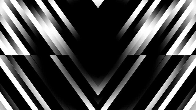Abstract white and black geometric v shape diagonal lines pattern background