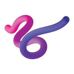 Fototapeta premium Pink and purple gradient swirl shape