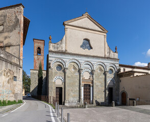 Fototapeta premium Pistoia - The facade of church Pieve di Sant' Andrea.