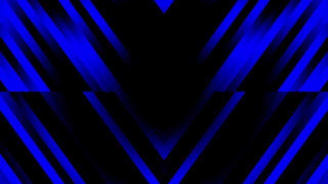 Abstract blue and black geometric v shape diagonal lines pattern background