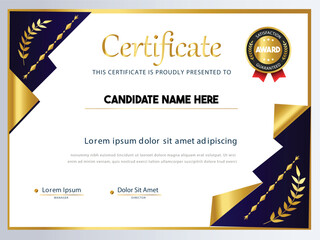Editable Certificate Design Template | Professional Award, Diploma & Recognition Layouts