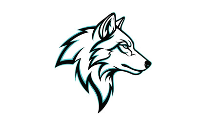 Obraz premium Vector Illustration of a Wolf Head with Sharp Features