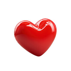 Vibrant Red Heart Icon Isolated on White Background &ndash; Perfect for Love, Health, and Valentine&rsquo;s Day Designs