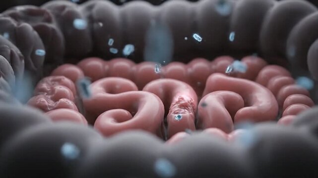 Human microbiota thriving inside the intestines promoting overall health in a microscopic 3D environment