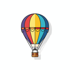Fototapeta premium Colorful Hot Air Balloon Illustration