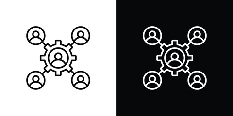 Stakeholder Icon Sheet Black And White